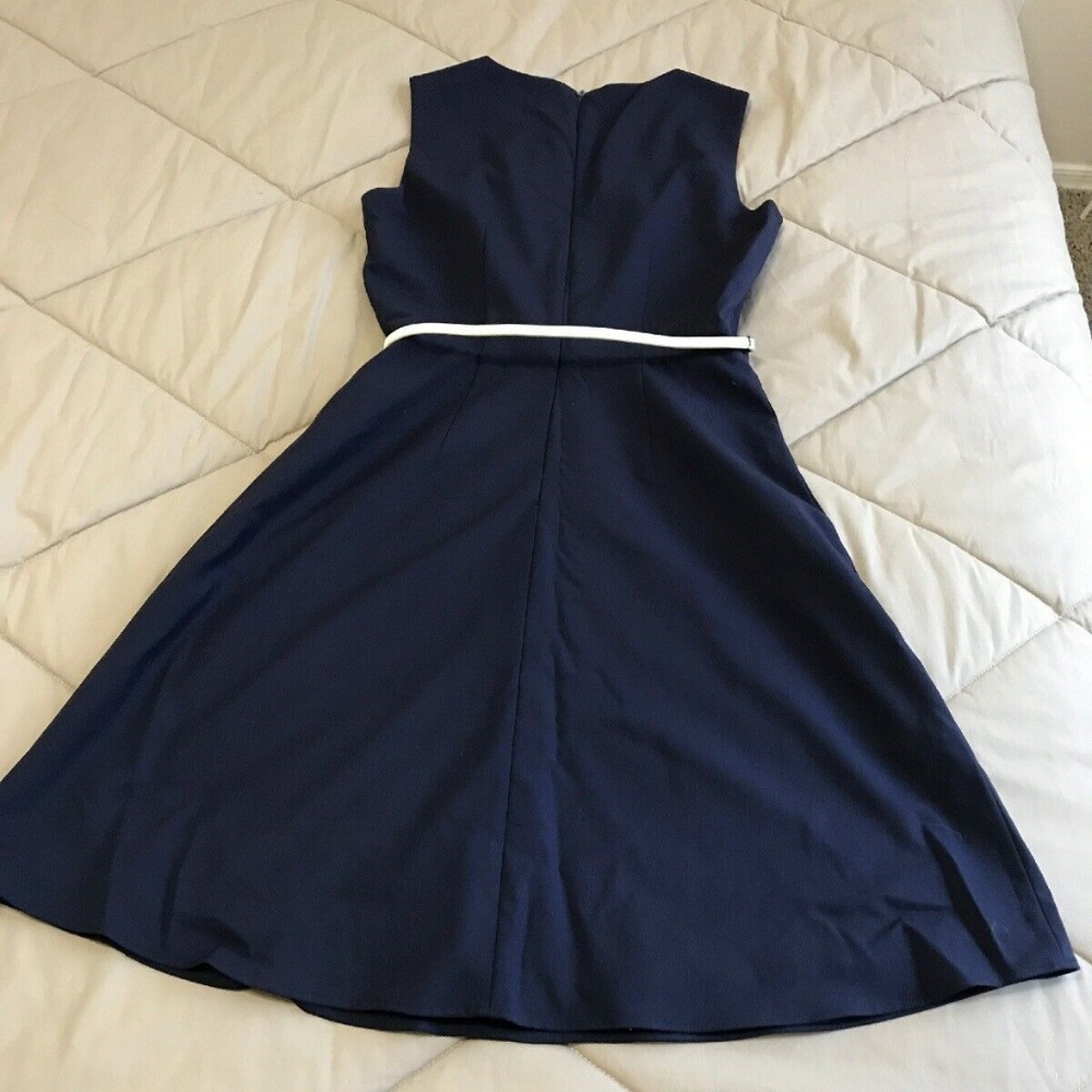 Calvin Klein Blue Dress w Belt - Size 4 - Picture 3 of 6